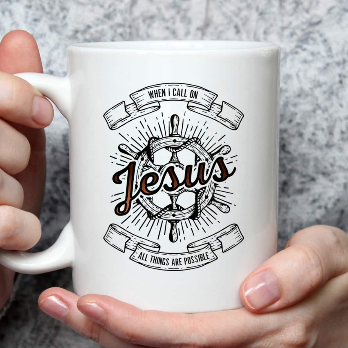 When I Call On Jesus All Things Are Possible T-Shirt Christian Faith Gift When I Call On Jesus All Things Are Possible T-Shirt Christian Faith Gift