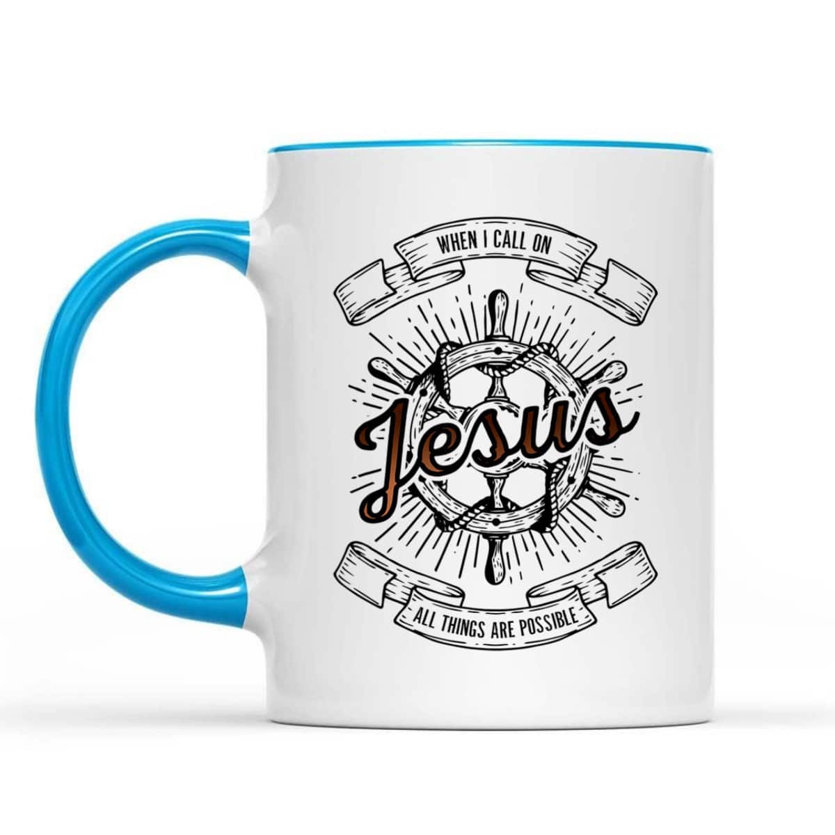 When I Call On Jesus All Things Are Possible T-Shirt Christian Faith Gift