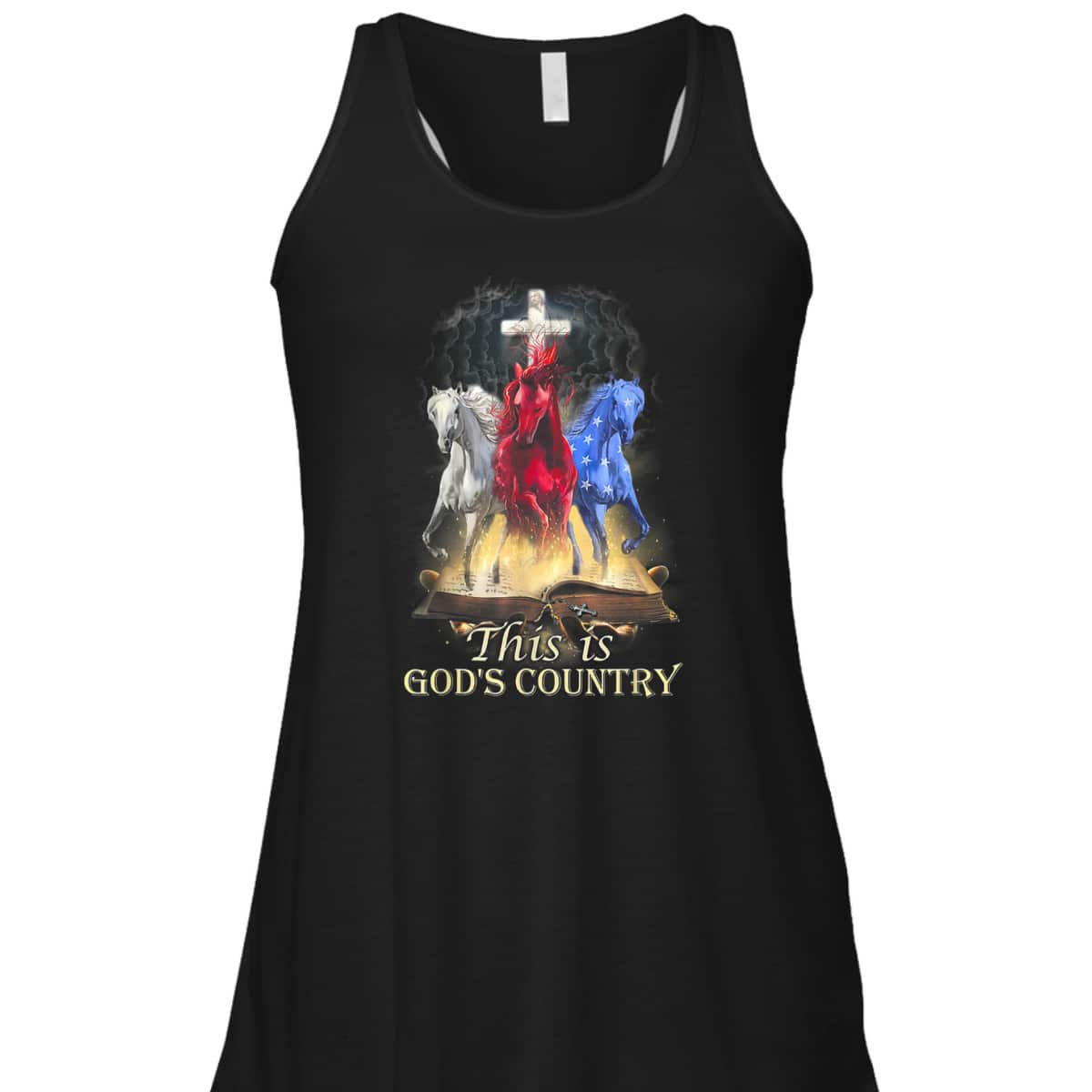 This Is God‘s Country T-Shirt Cool Horses Running In Halo Of Bible This Is God‘s Country T-Shirt Cool Horses Running In Halo Of Bible