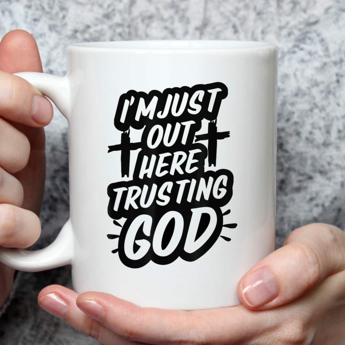 I'm Just Out Here Trusting God T-Shirt Funny Sassy Christian I'm Just Out Here Trusting God T-Shirt Funny Sassy Christian