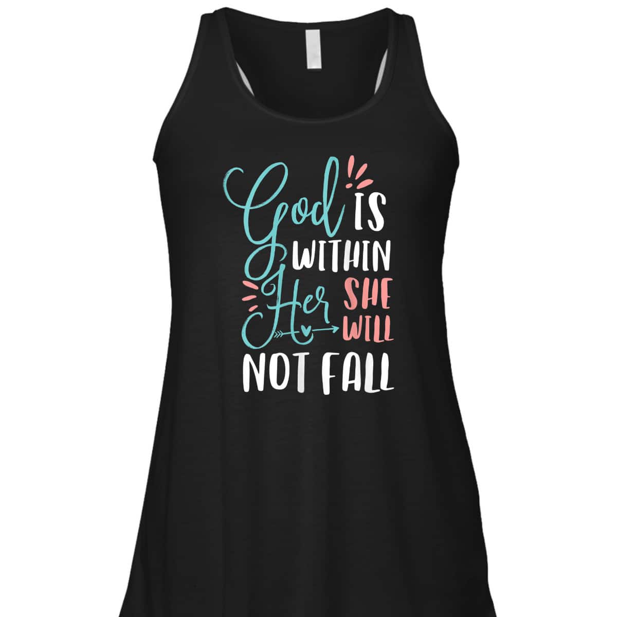 God Is Within Her She Will Not Fall T-Shirt Psalms 46:5 Christian Bible Verse Gift
