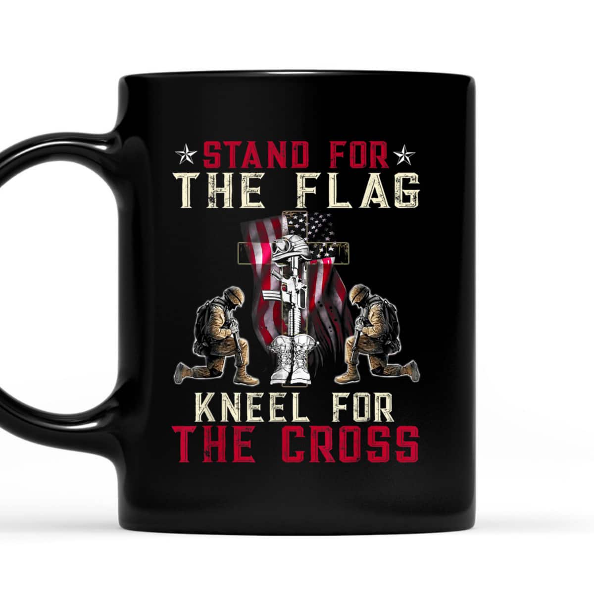 Patriotic Christian T-Shirt Stand For The Flag Kneel For The Cross Memorial Day Veteran's Day Gift Patriotic Christian T-Shirt Stand For The Flag Kneel For The Cross Memorial Day Veteran's Day Gift