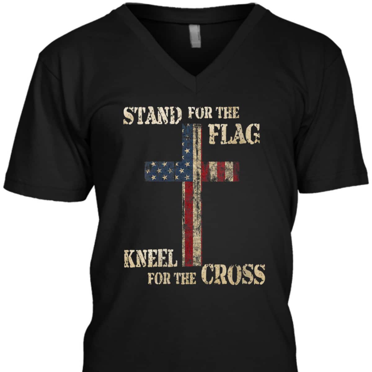 Stand For The Flag Kneel For The Cross Faith T-Shirt American Patriotic Stand For The Flag Kneel For The Cross Faith T-Shirt American Patriotic