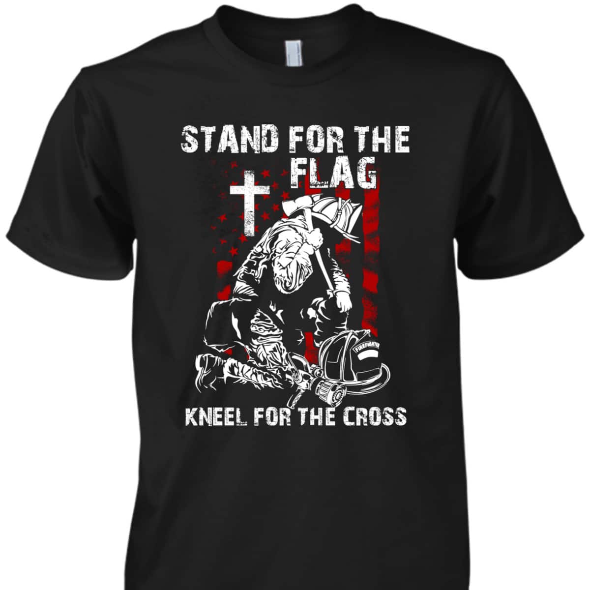 USA Flag T-Shirt I Stand For The Flag Kneel For The Cross USA Flag T-Shirt I Stand For The Flag Kneel For The Cross