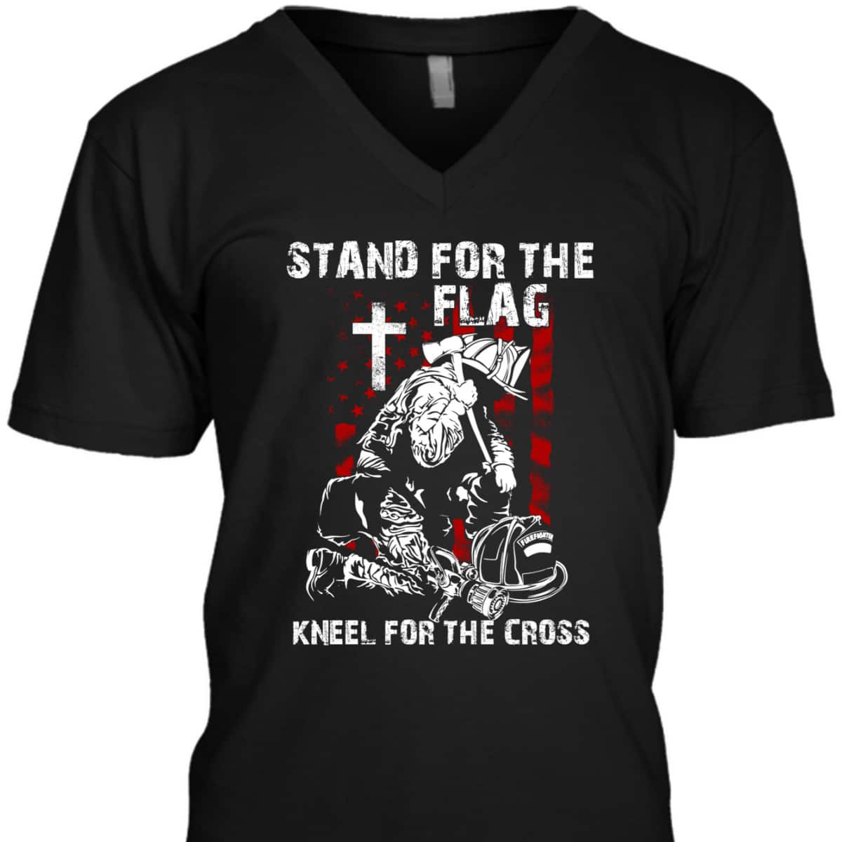 USA Flag T-Shirt I Stand For The Flag Kneel For The Cross USA Flag T-Shirt I Stand For The Flag Kneel For The Cross