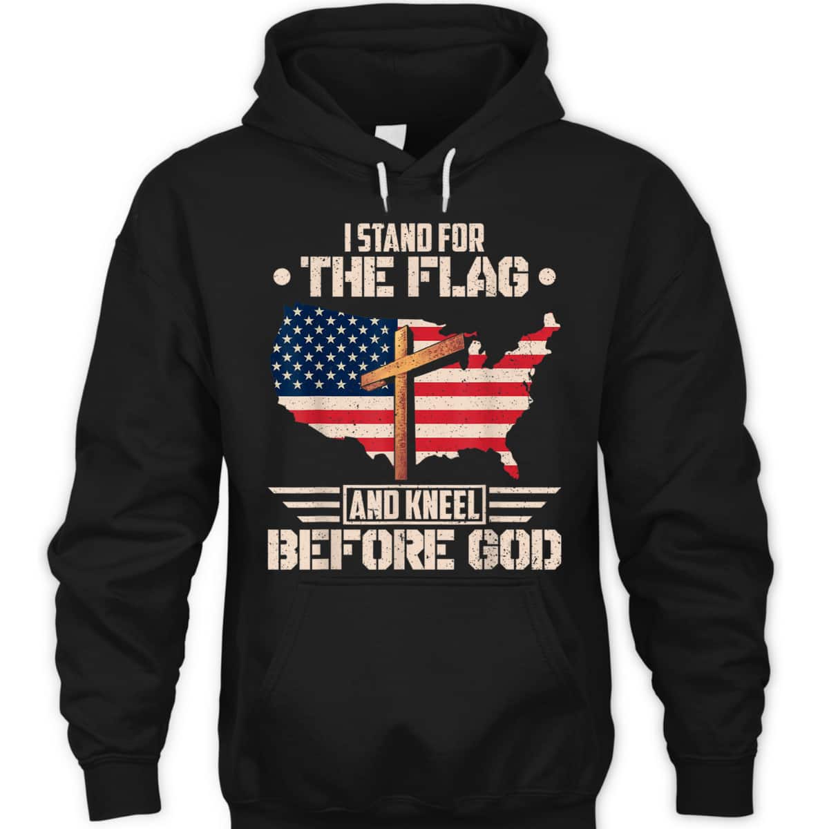 I Stand For The Flag Kneel Before God US American Flag Christian Cross T-Shirt I Stand For The Flag Kneel Before God US American Flag Christian Cross T-Shirt