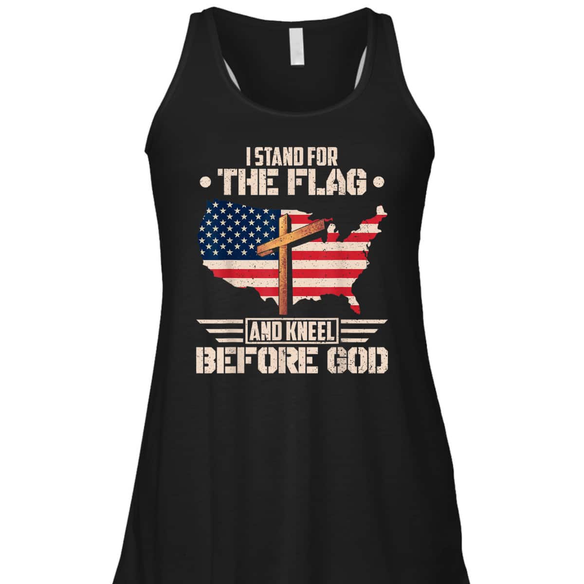 I Stand For The Flag Kneel Before God US American Flag Christian Cross T-Shirt I Stand For The Flag Kneel Before God US American Flag Christian Cross T-Shirt