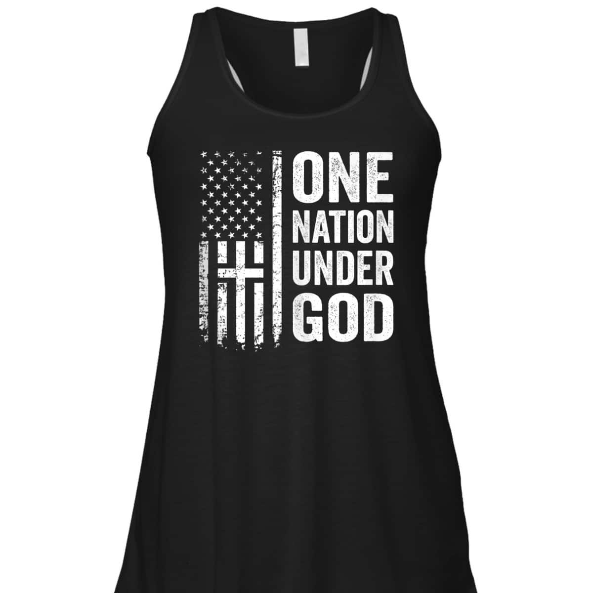 One Nation Under God T-Shirt Christian Cross American Flag Independence Day 4th Of July Gift One Nation Under God T-Shirt Christian Cross American Flag Independence Day 4th Of July Gift