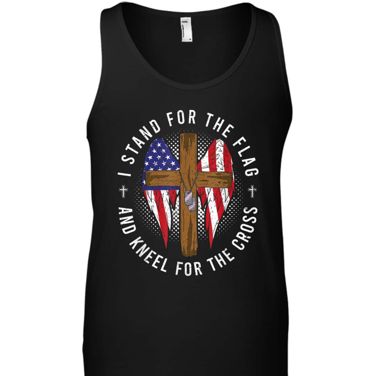I Stand For The Flag Kneel For The Cross US Flag T-Shirt Memorial Day Veteran's Day Gift I Stand For The Flag Kneel For The Cross US Flag T-Shirt Memorial Day Veteran's Day Gift