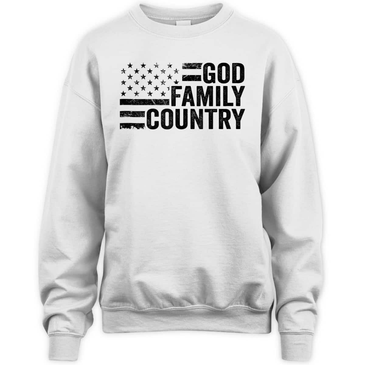 God Family Country T-Shirt USA Patriotic American Flag Independence Day 4th Of July Gift God Family Country T-Shirt USA Patriotic American Flag Independence Day 4th Of July Gift