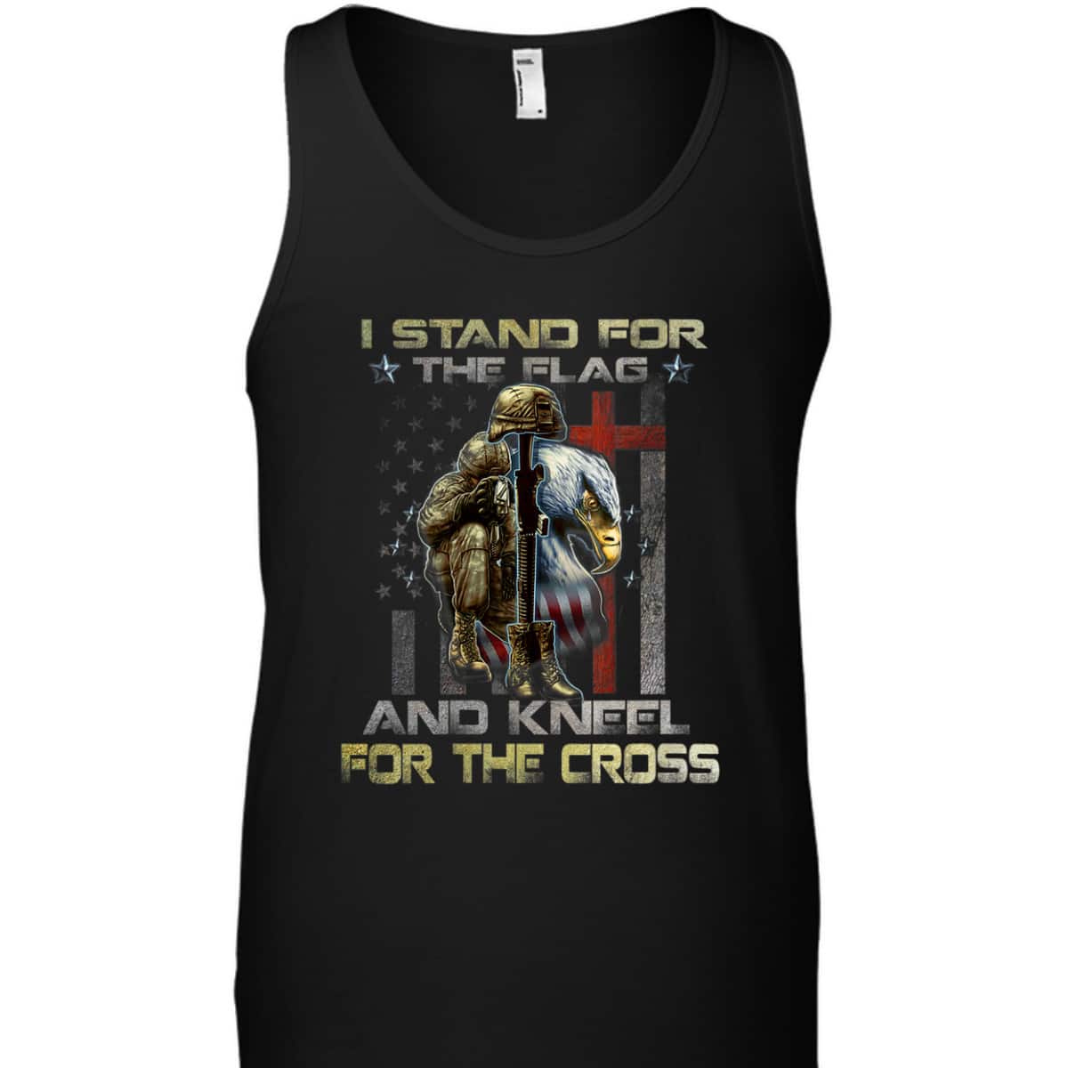 I Stand For The Flag Kneel For The Cross US Flag And Eagle T-Shirt Veteran's Day Gift I Stand For The Flag Kneel For The Cross US Flag And Eagle T-Shirt Veteran's Day Gift