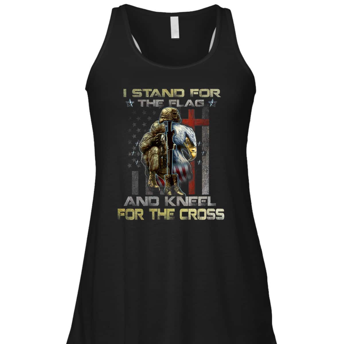 I Stand For The Flag Kneel For The Cross US Flag And Eagle T-Shirt Veteran's Day Gift I Stand For The Flag Kneel For The Cross US Flag And Eagle T-Shirt Veteran's Day Gift
