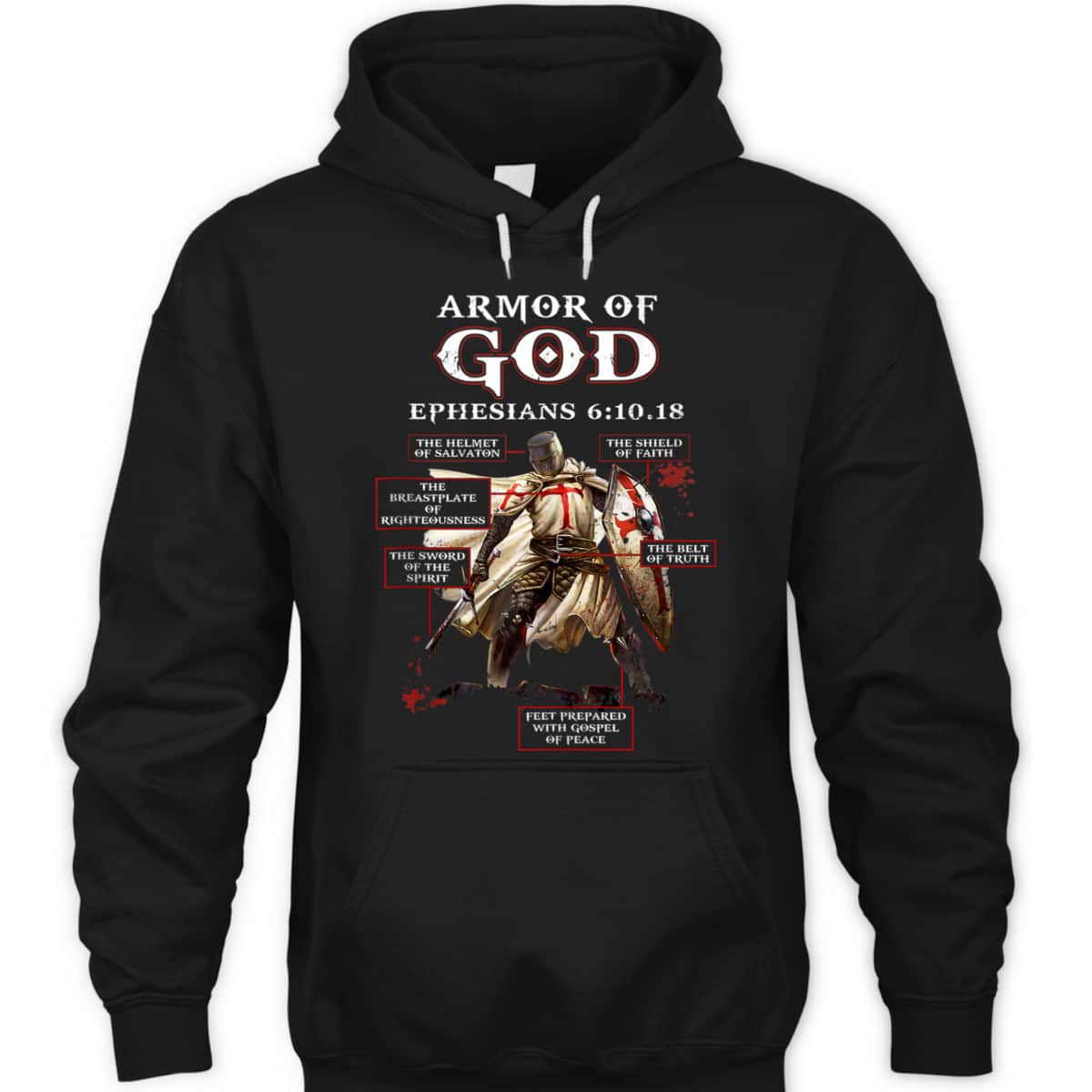 Armor Of God Knight Templar Ephesians 6:10.18 T-Shirt Christian Bible Verse Religious Gift Armor Of God Knight Templar Ephesians 6:10.18 T-Shirt Christian Bible Verse Religious Gift