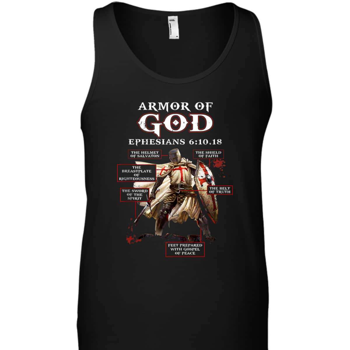 Armor Of God Knight Templar Ephesians 6:10.18 T-Shirt Christian Bible Verse Religious Gift Armor Of God Knight Templar Ephesians 6:10.18 T-Shirt Christian Bible Verse Religious Gift