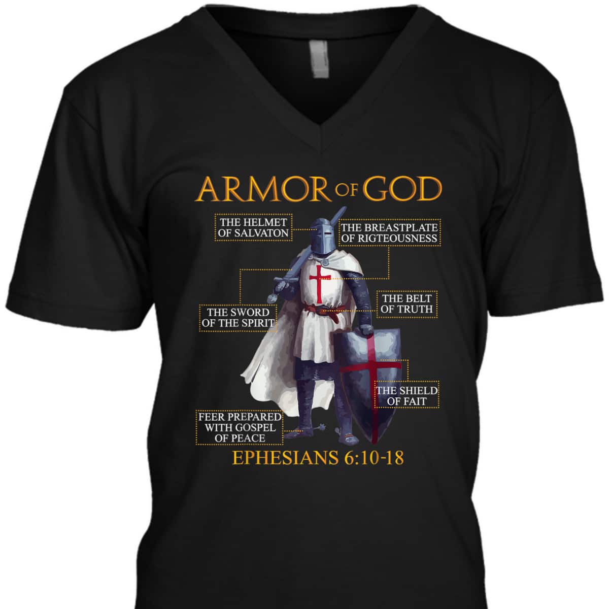 Armor Of God T-Shirt Ephesians Bible Verse Religious Christian Gift Armor Of God T-Shirt Ephesians Bible Verse Religious Christian Gift