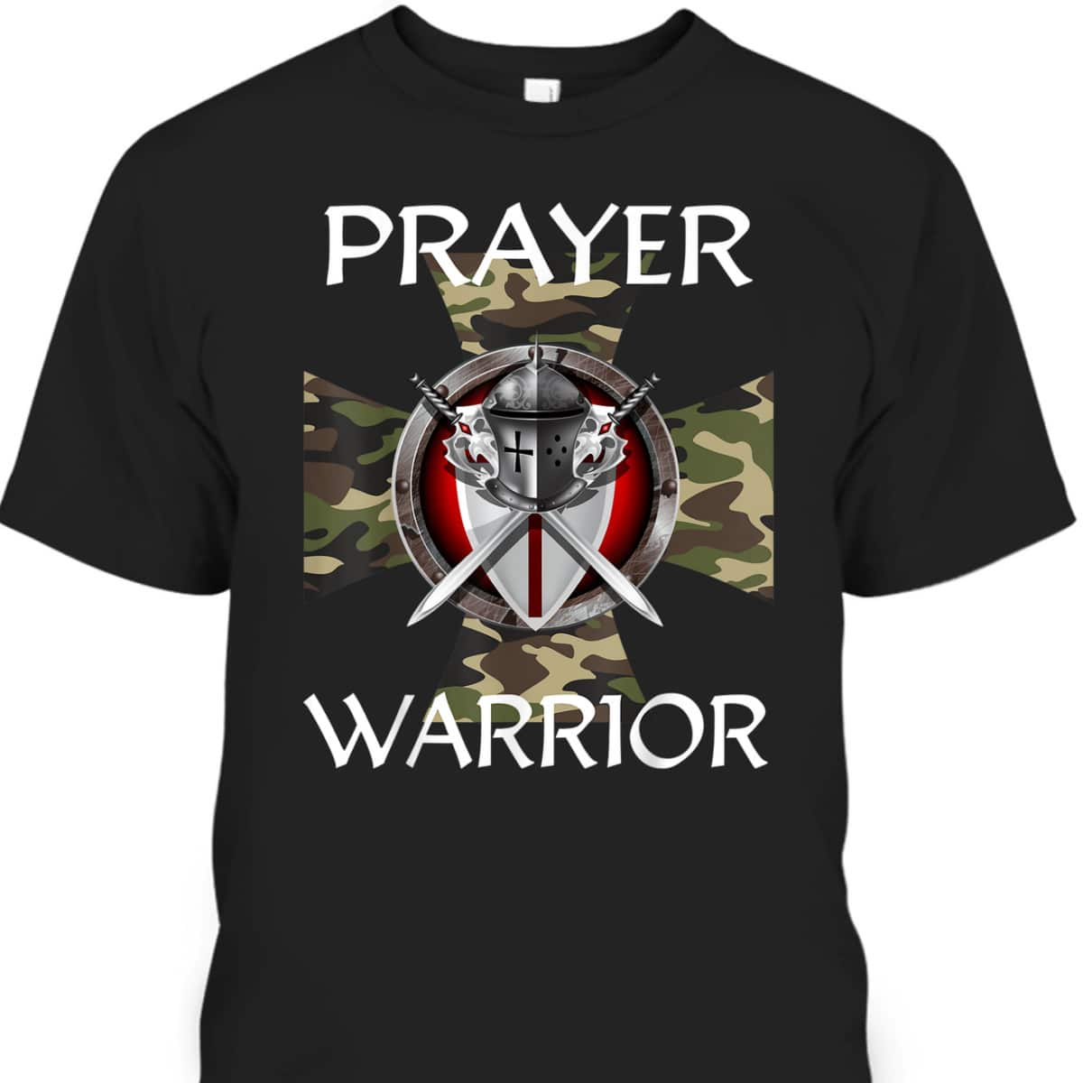 Armor Of God T-Shirt Christian Prayer Warrior Green Camo Christian Cross Religious Gift