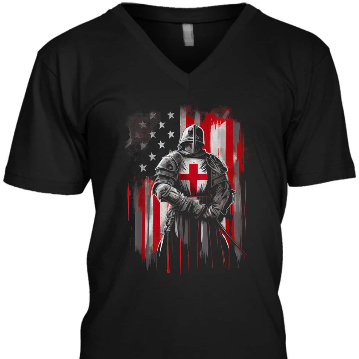 Armor Of God T-Shirt US Flag Knight Templar Independence Day Patriot Christians Gift Armor Of God T-Shirt US Flag Knight Templar Independence Day Patriot Christians Gift