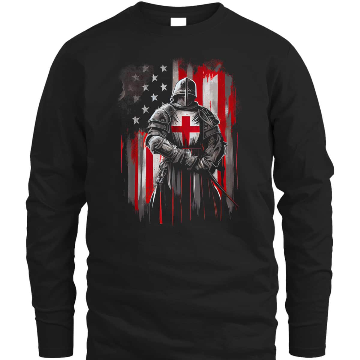 Armor Of God T-Shirt US Flag Knight Templar Independence Day Patriot Christians Gift Armor Of God T-Shirt US Flag Knight Templar Independence Day Patriot Christians Gift