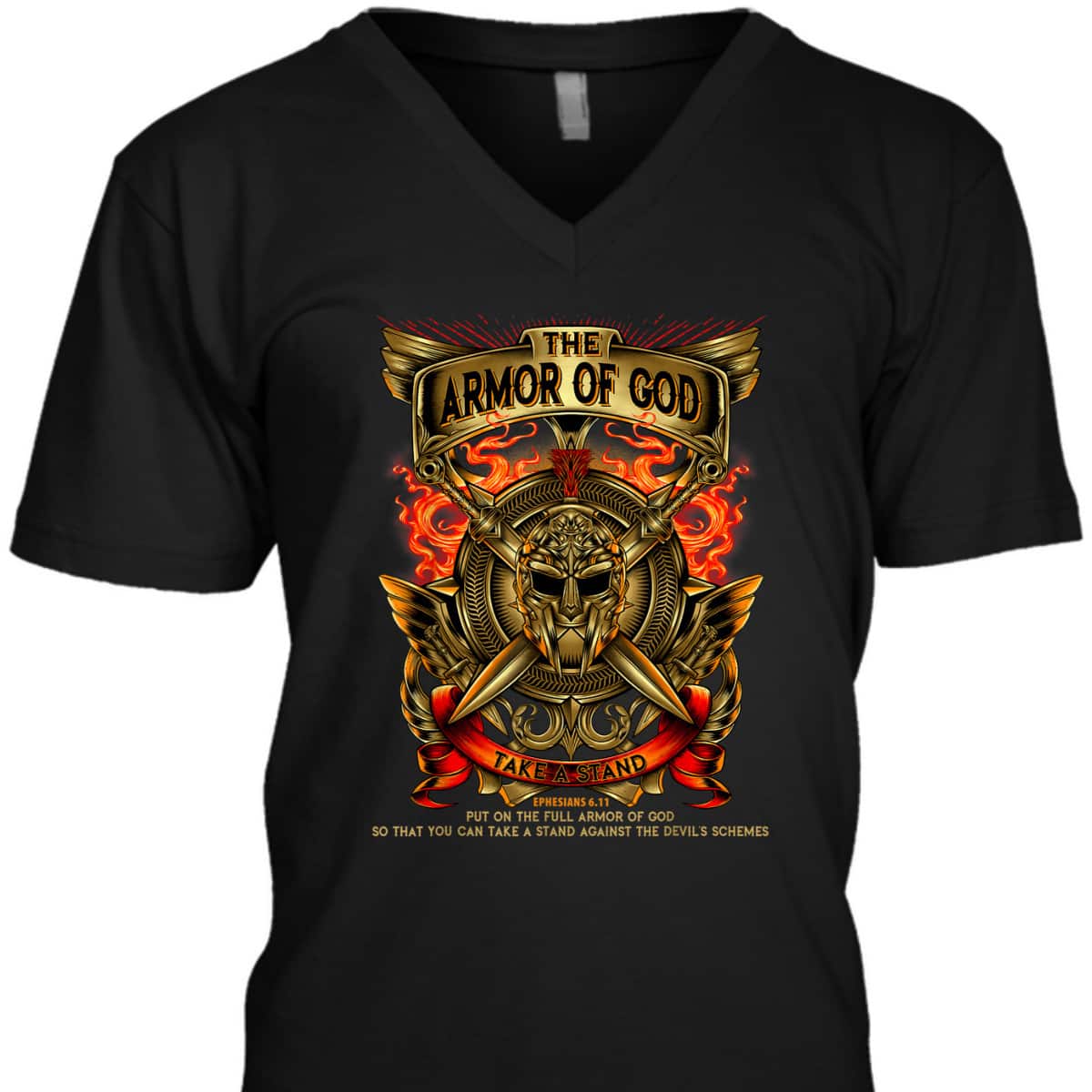 Armor Of God T-Shirt Warrior Of Christ Ephesians 6:11 Against The Devil's Schemes Armor Of God T-Shirt Warrior Of Christ Ephesians 6:11 Against The Devil's Schemes