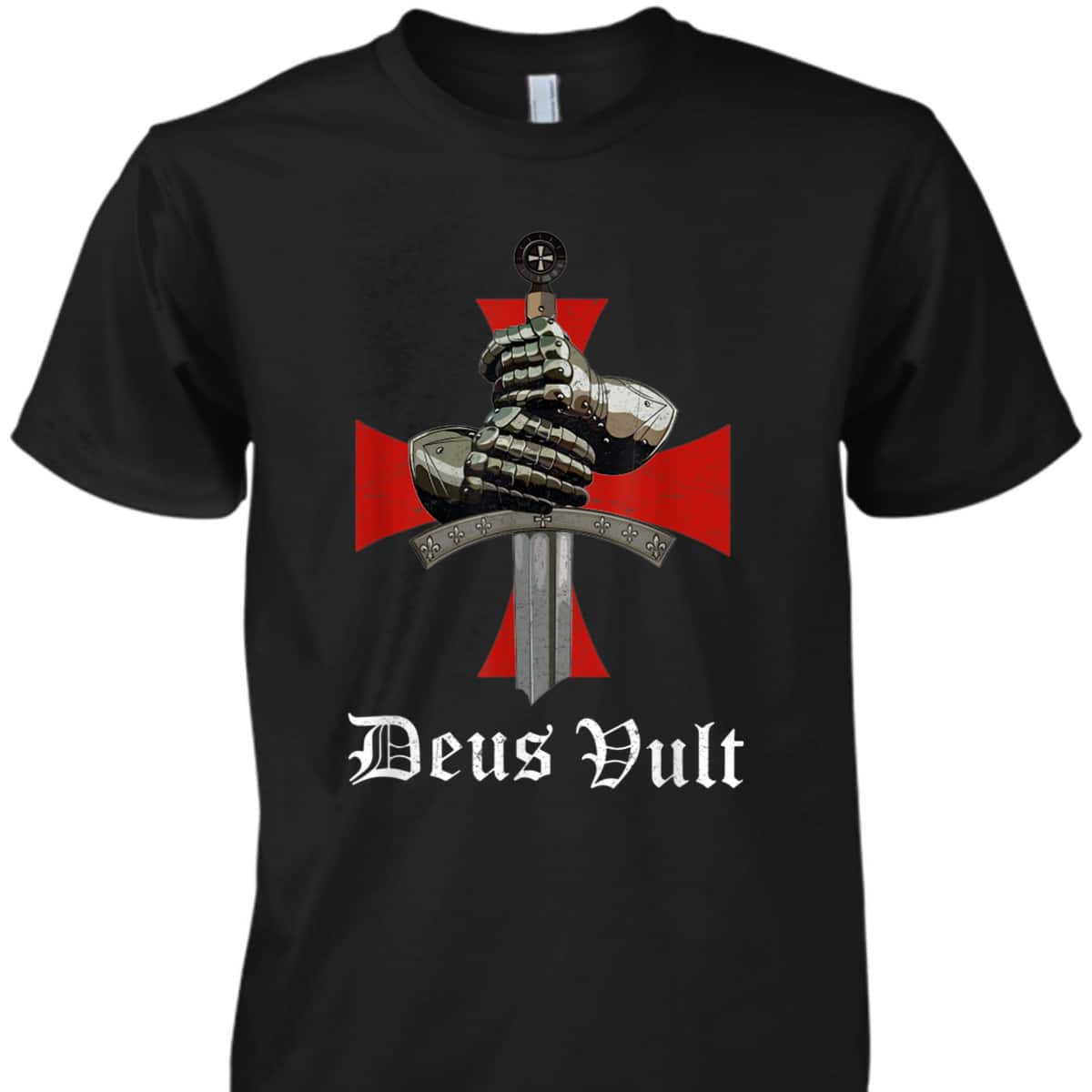 Christian Knight Templar Armor Of God T-Shirt Crusader Sword Armor Deus & Vult Christian Knight Templar Armor Of God T-Shirt Crusader Sword Armor Deus & Vult