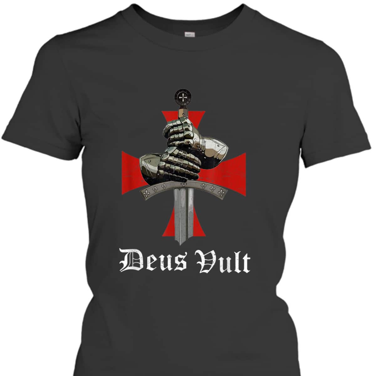 Christian Knight Templar Armor Of God T-Shirt Crusader Sword Armor Deus & Vult Christian Knight Templar Armor Of God T-Shirt Crusader Sword Armor Deus & Vult