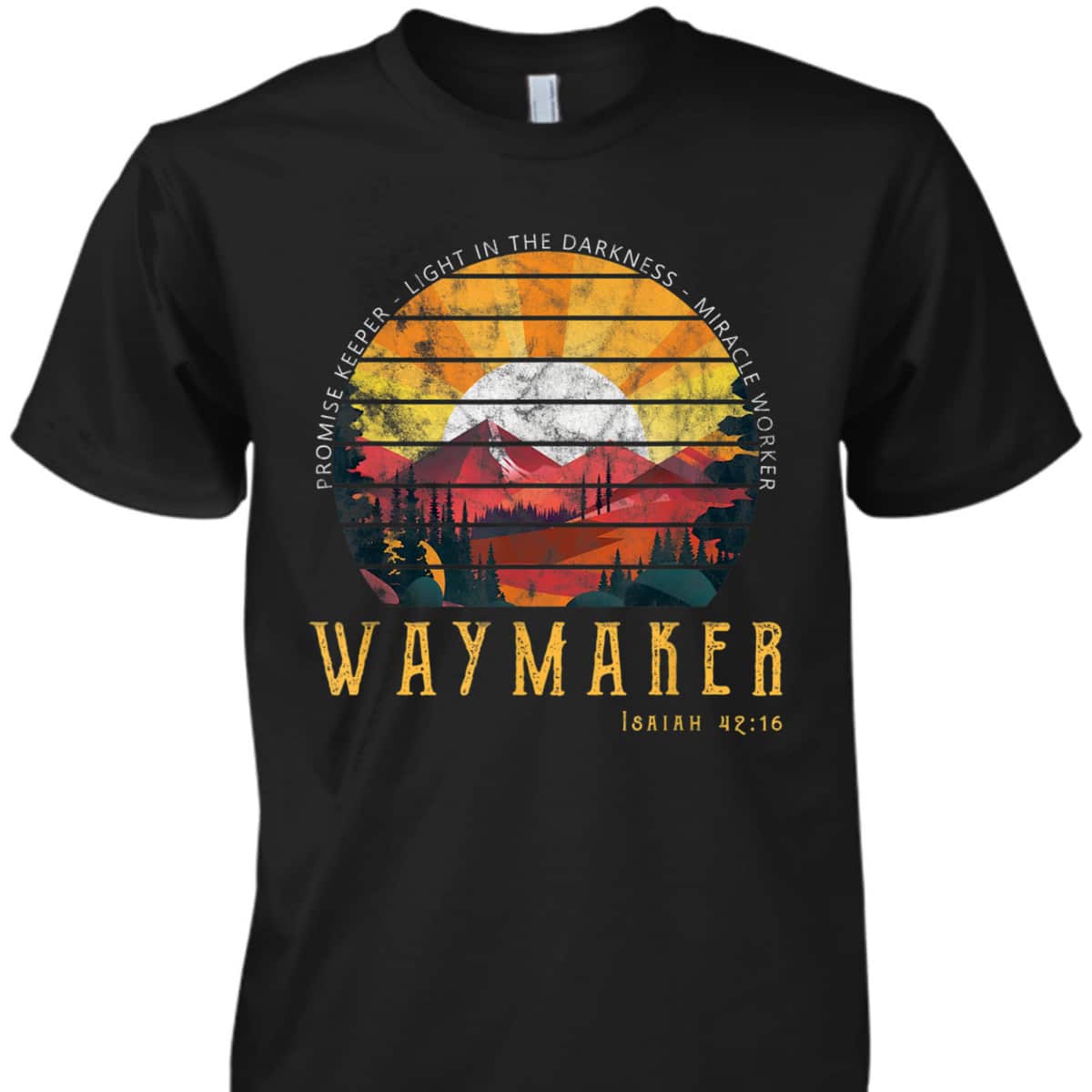 Retro Vintage Waymaker T-Shirt Promise Keeper Miracle Worker Christian Retro Vintage Waymaker T-Shirt Promise Keeper Miracle Worker Christian