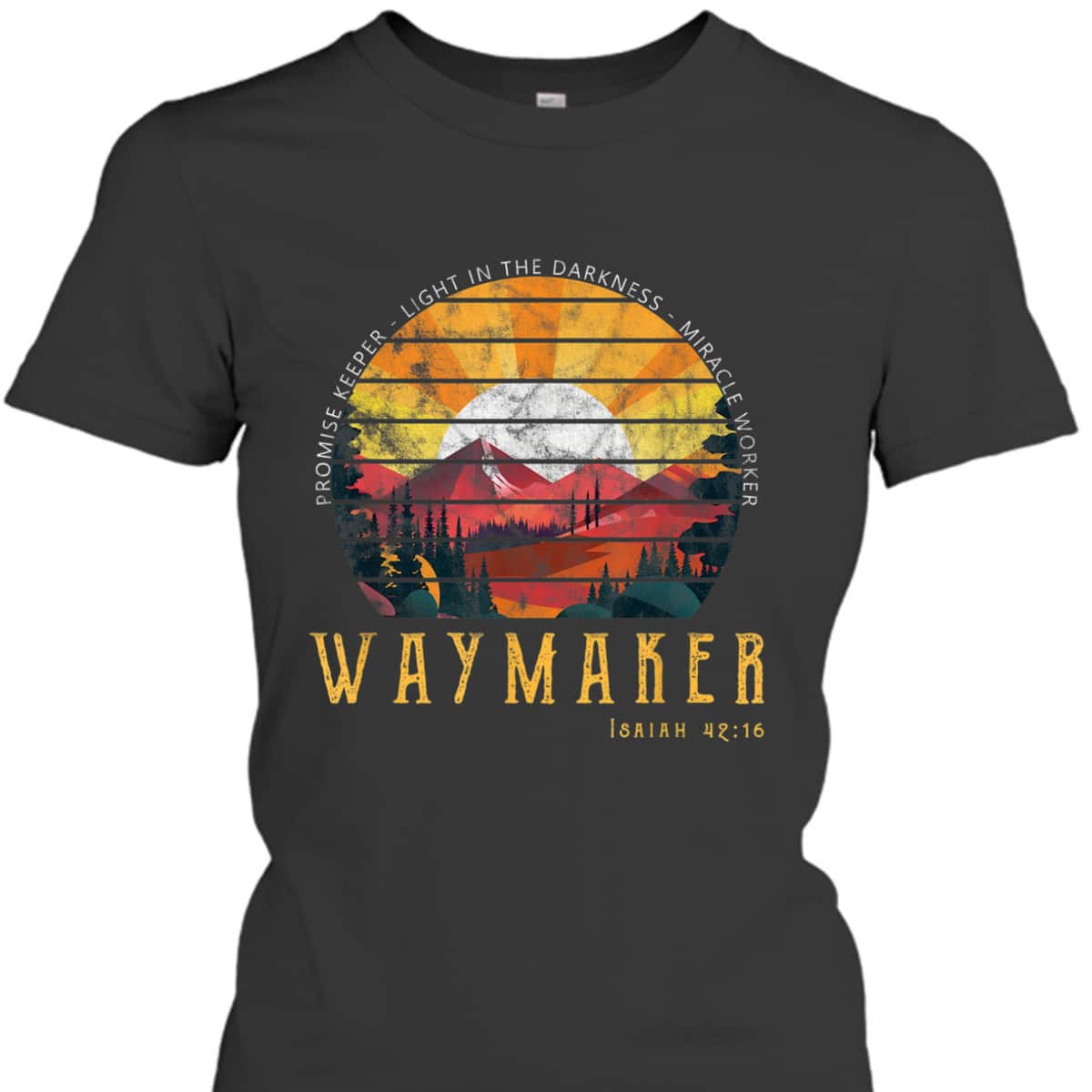 Retro Vintage Waymaker T-Shirt Promise Keeper Miracle Worker Christian Retro Vintage Waymaker T-Shirt Promise Keeper Miracle Worker Christian
