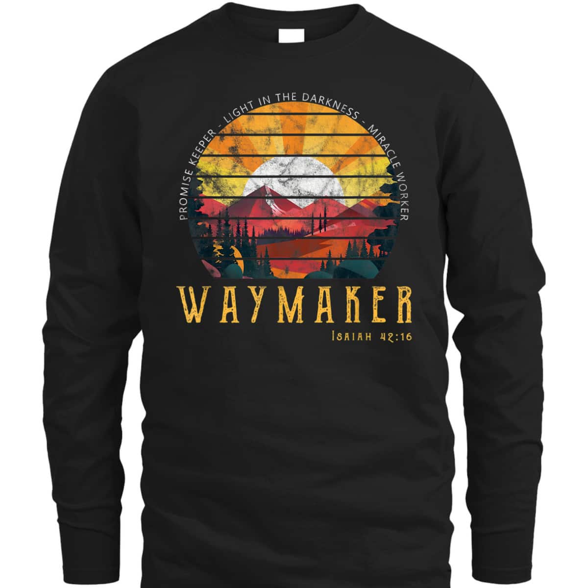 Retro Vintage Waymaker T-Shirt Promise Keeper Miracle Worker Christian Retro Vintage Waymaker T-Shirt Promise Keeper Miracle Worker Christian