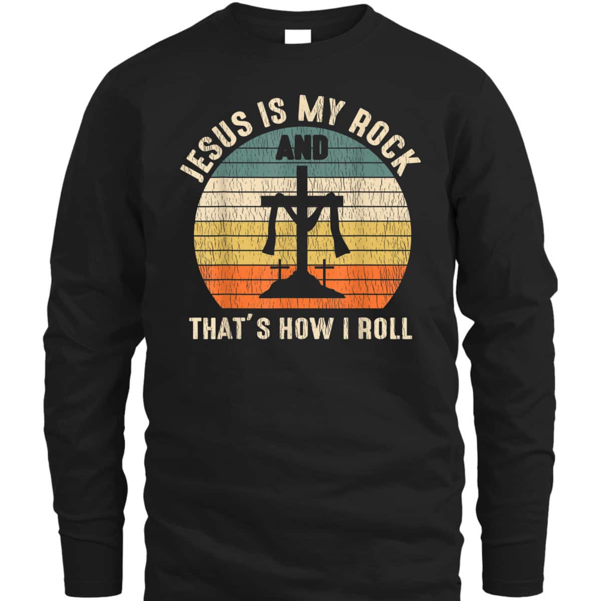 Jesus Is My Rock Jesus Christ Lover Vintage Cross Christian T-Shirt Jesus Is My Rock Jesus Christ Lover Vintage Cross Christian T-Shirt