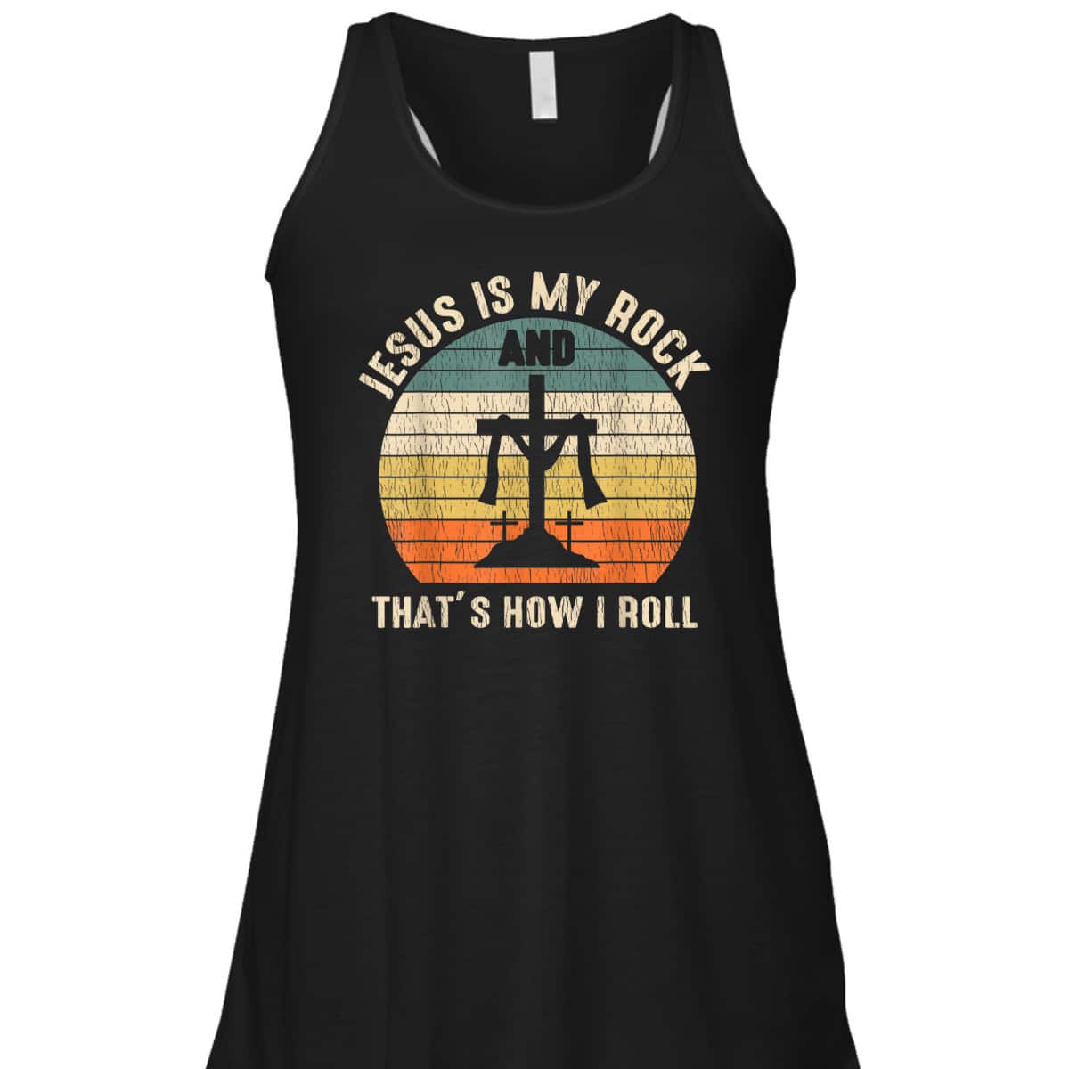 Jesus Is My Rock Jesus Christ Lover Vintage Cross Christian T-Shirt Jesus Is My Rock Jesus Christ Lover Vintage Cross Christian T-Shirt