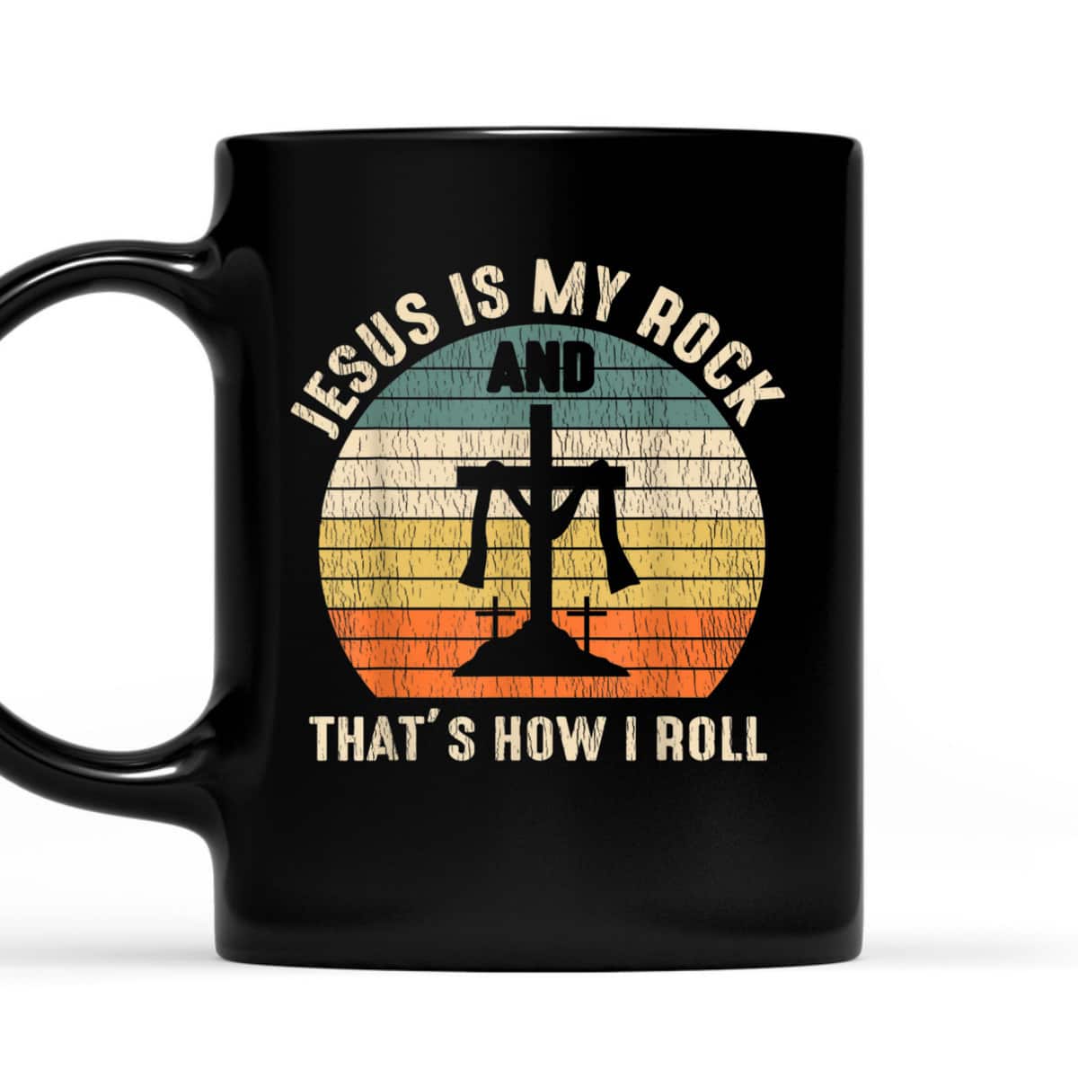 Jesus Is My Rock Jesus Christ Lover Vintage Cross Christian T-Shirt Jesus Is My Rock Jesus Christ Lover Vintage Cross Christian T-Shirt