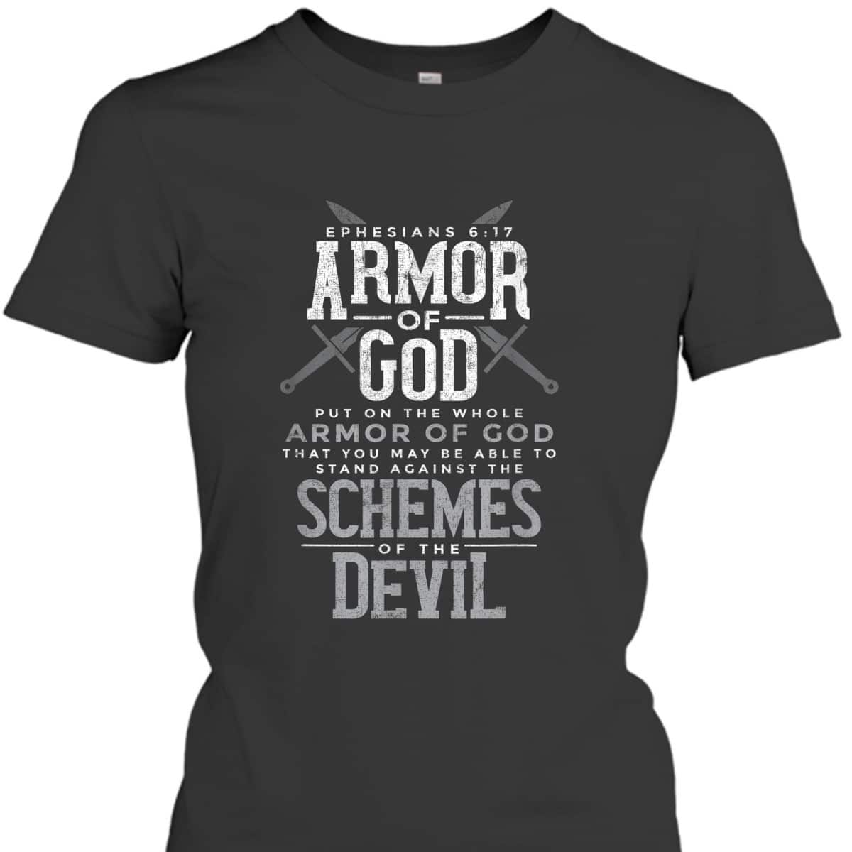 Bible Verse Ephesians 6:17 Armor Of God T-Shirt For Religious Christian Believers Bible Verse Ephesians 6:17 Armor Of God T-Shirt For Religious Christian Believers