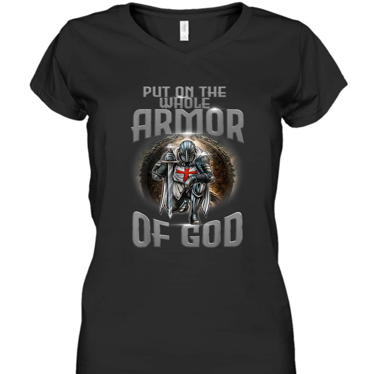 Knight Templar Armor Of God T-Shirt Medieval Kneeling Crusader Knight Templar Armor Of God T-Shirt Medieval Kneeling Crusader
