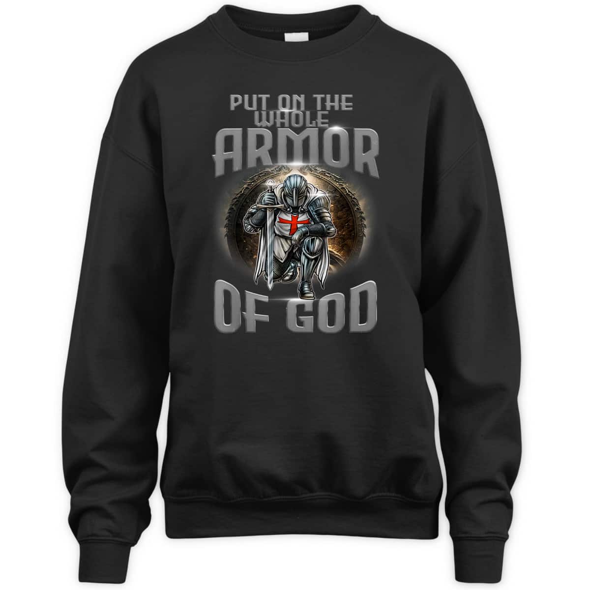 Knight Templar Armor Of God T-Shirt Medieval Kneeling Crusader Knight Templar Armor Of God T-Shirt Medieval Kneeling Crusader