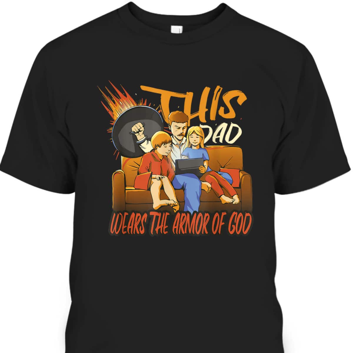 Armor Of God T-Shirt This Dad Wears The Armor Of God Father's Day Gift