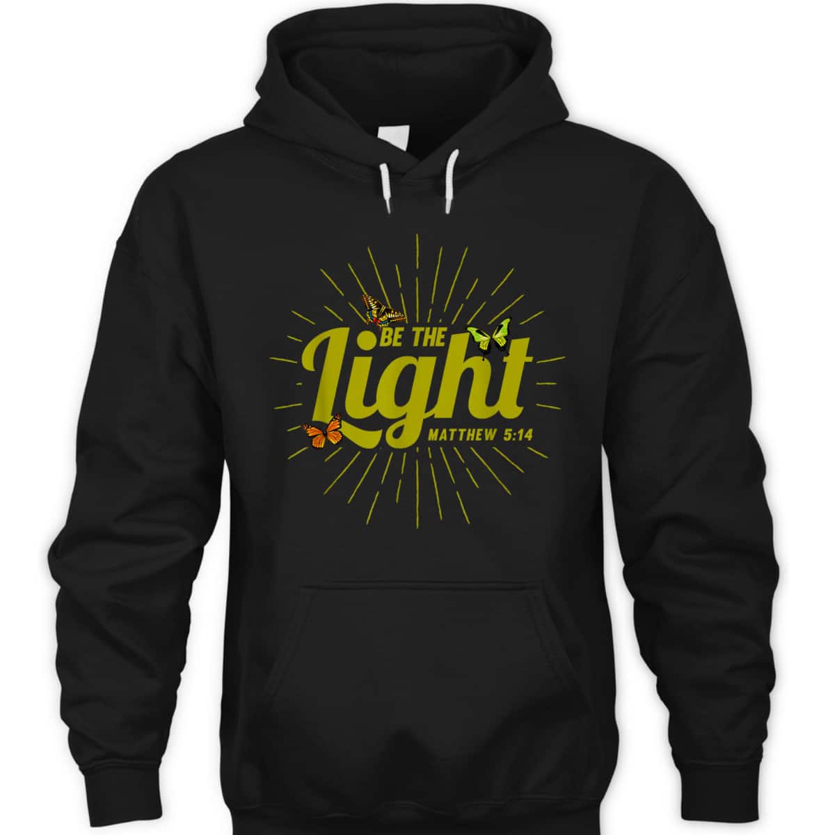 Christian Be The Light T-Shirt Bible Verse Matthew 514 Butterflies Christian Be The Light T-Shirt Bible Verse Matthew 514 Butterflies