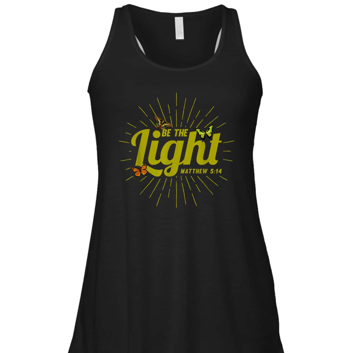 Christian Be The Light T-Shirt Bible Verse Matthew 514 Butterflies Christian Be The Light T-Shirt Bible Verse Matthew 514 Butterflies