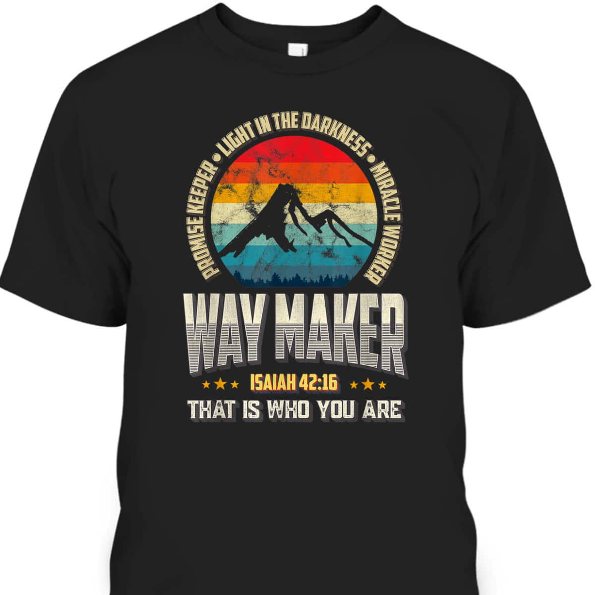 Waymaker Miracle Worker Promise Keeper T-Shirt Christian Vintage Gift