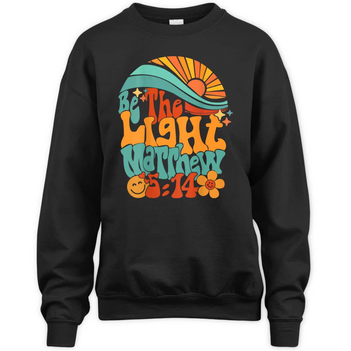 Vintage Groovy Sunset Be The Light Matthew 514 T-Shirt Vintage Groovy Sunset Be The Light Matthew 514 T-Shirt