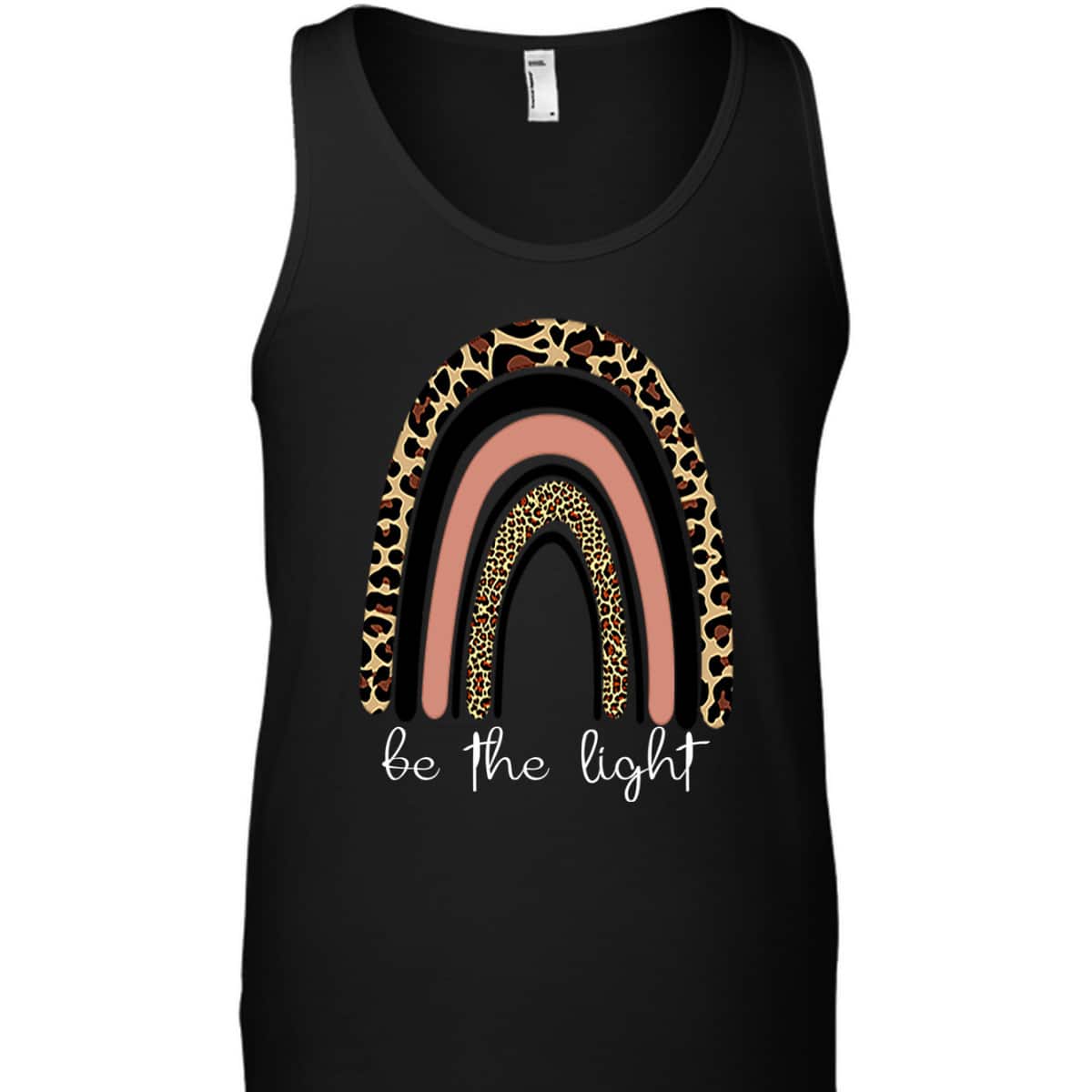 Be The Light Leopard Rainbow Christian Scripture T-Shirt Be The Light Leopard Rainbow Christian Scripture T-Shirt