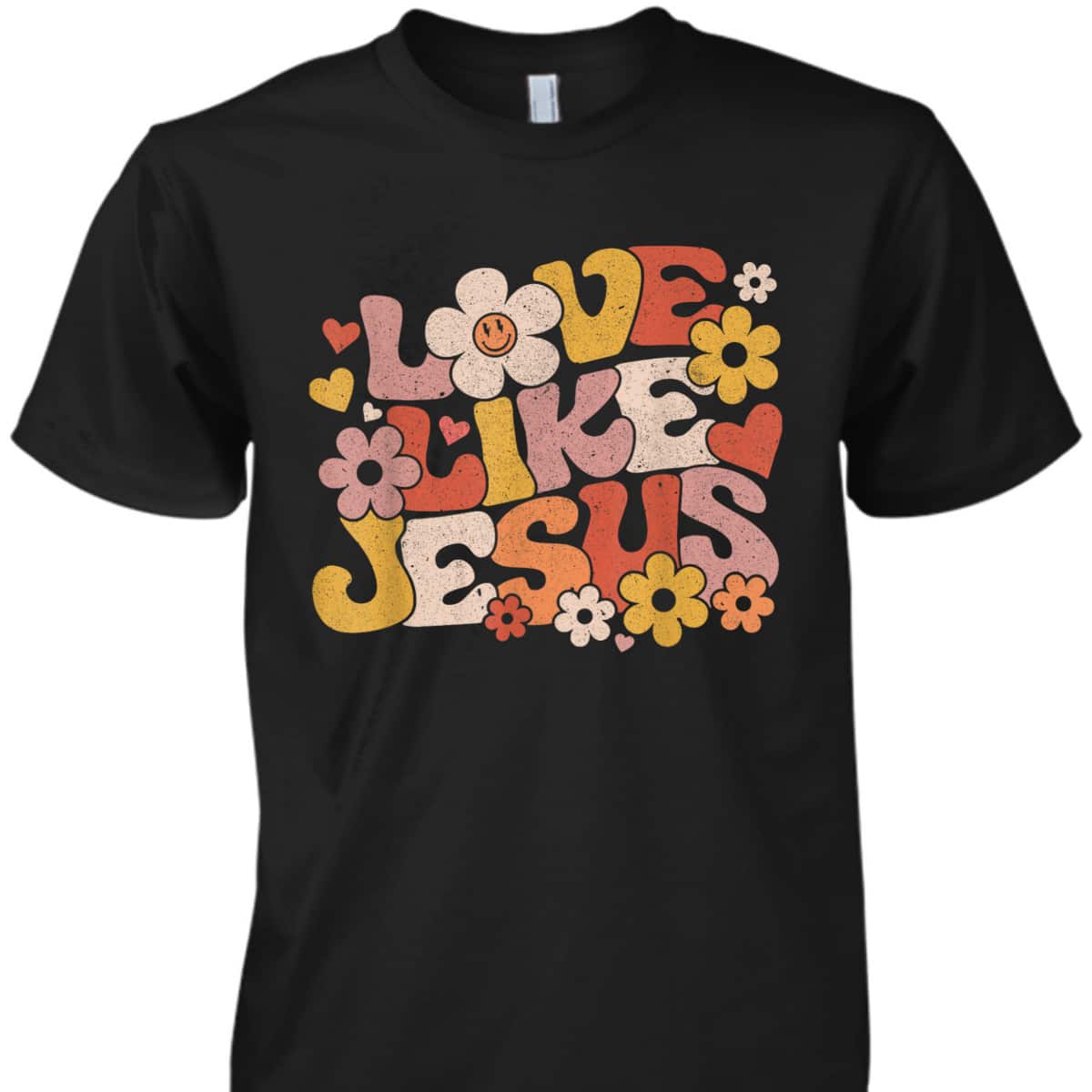 Love Like Jesus Christian Bible Verse Trendy Floral T-Shirt Love Like Jesus Christian Bible Verse Trendy Floral T-Shirt