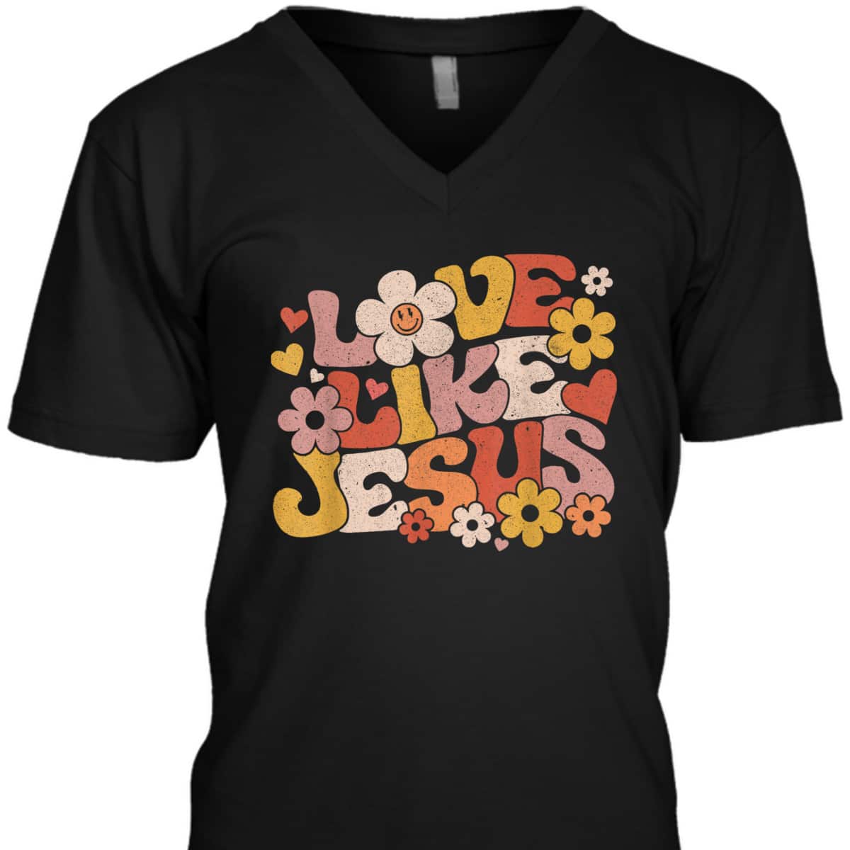 Love Like Jesus Christian Bible Verse Trendy Floral T-Shirt Love Like Jesus Christian Bible Verse Trendy Floral T-Shirt