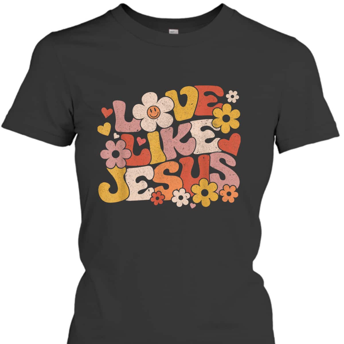 Love Like Jesus Christian Bible Verse Trendy Floral T-Shirt Love Like Jesus Christian Bible Verse Trendy Floral T-Shirt