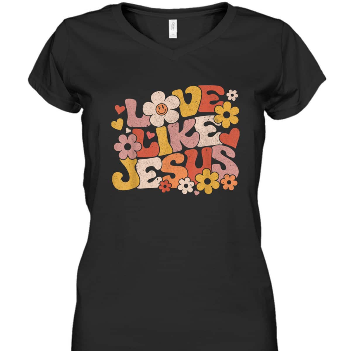 Love Like Jesus Christian Bible Verse Trendy Floral T-Shirt Love Like Jesus Christian Bible Verse Trendy Floral T-Shirt