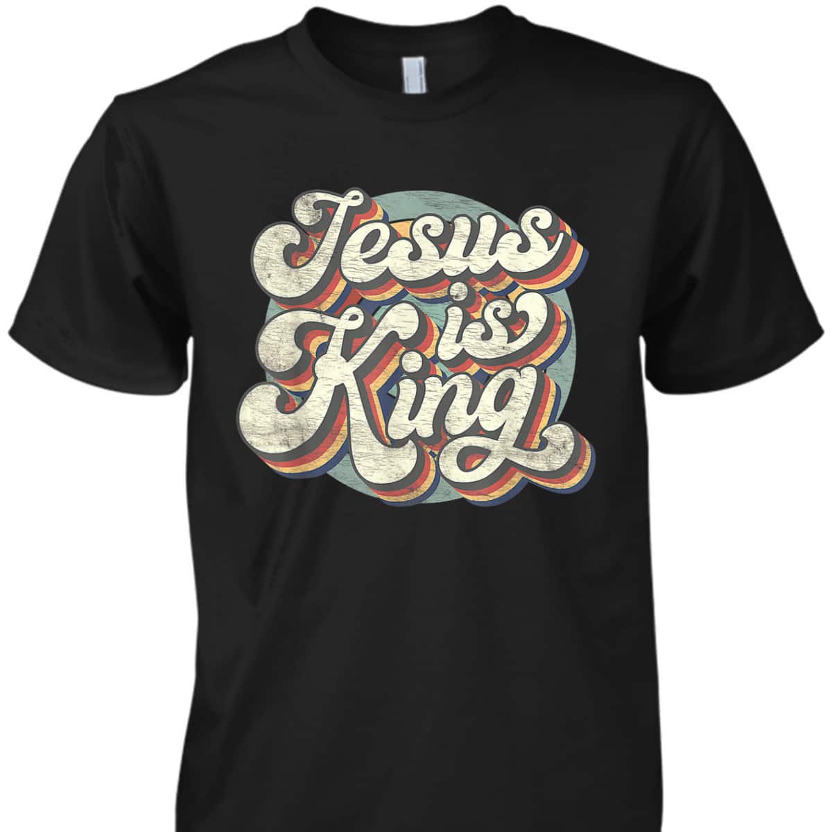 Retro Groovy Jesus Is King T-Shirt Christian Faith Bible Religious Retro Groovy Jesus Is King T-Shirt Christian Faith Bible Religious