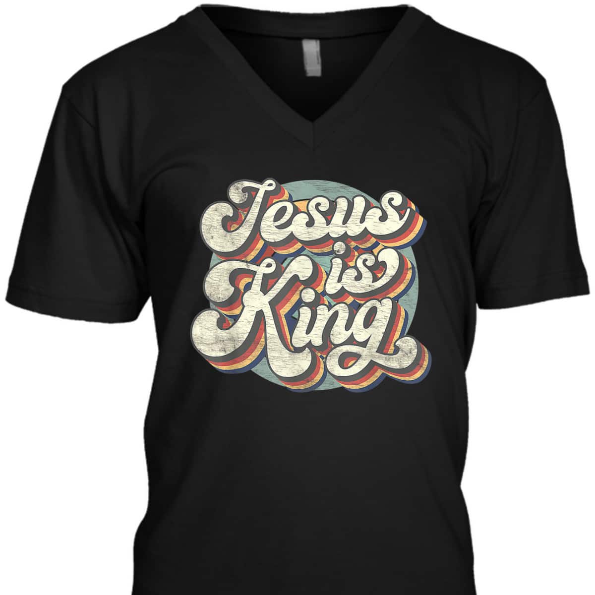 Retro Groovy Jesus Is King T-Shirt Christian Faith Bible Religious Retro Groovy Jesus Is King T-Shirt Christian Faith Bible Religious