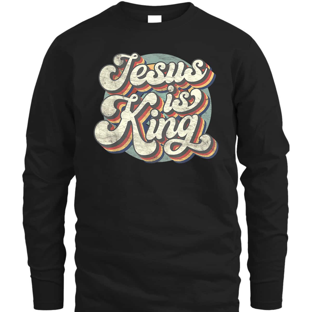 Retro Groovy Jesus Is King T-Shirt Christian Faith Bible Religious Retro Groovy Jesus Is King T-Shirt Christian Faith Bible Religious