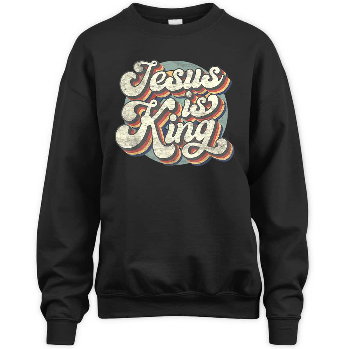 Retro Groovy Jesus Is King T-Shirt Christian Faith Bible Religious Retro Groovy Jesus Is King T-Shirt Christian Faith Bible Religious
