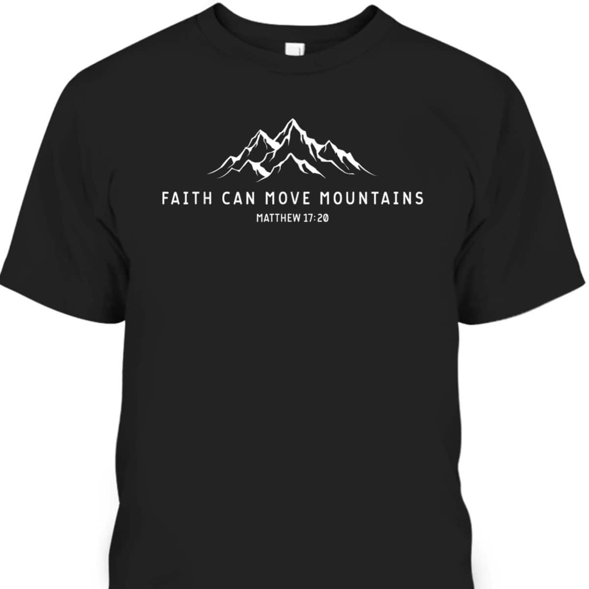 Vintage Faith Can Move Mountains Christian T-Shirt