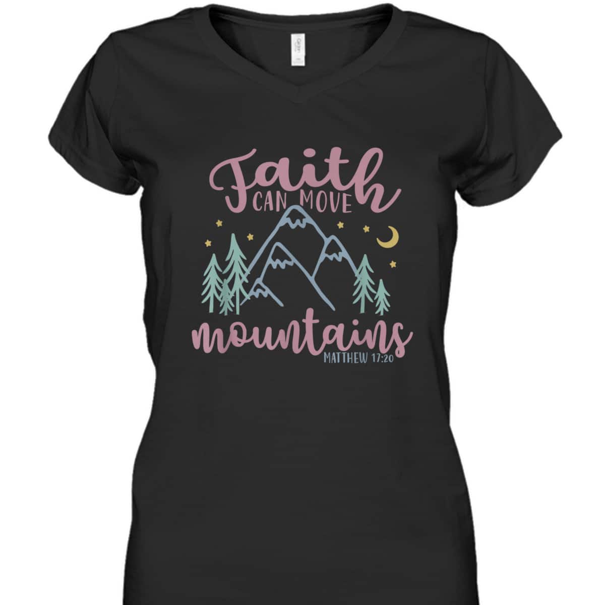 Faith Can Move Mountains Wanderlust Hiking T-Shirt Matthew 17:20 Bible Verse Faith Can Move Mountains Wanderlust Hiking T-Shirt Matthew 17:20 Bible Verse